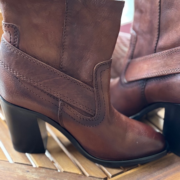 Diesel D Flamingo Italian leather brown boots size 7/37 - Picture 8 of 14